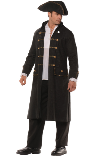 Black Pirate Coat Set